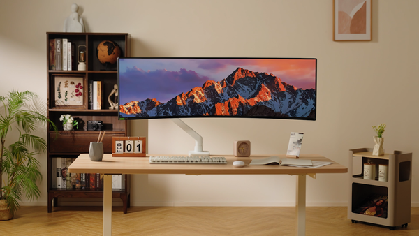 Изображение товара Кронштейн для монитора Ergosmart Heavy-Duty Lux (полированный алюминий)