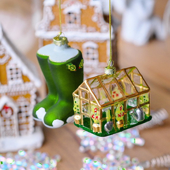 Изображение товара Елочная игрушка Gisela Graham All Glass Резиновые сапоги / 01128