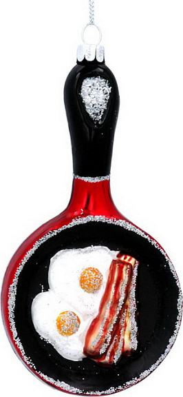 Изображение товара Елочная игрушка Gisela Graham Jolly Christmas Сковорода с яичницей и беконом / 01691