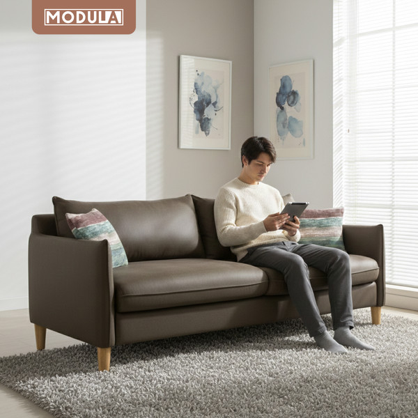 Изображение товара Диван MODULA Мега (нэшвилл 17/виладж грин/опора дуб)