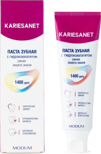 Изображение товара Зубная паста Modum Kariesanet с гидроксиапатитом (100г)