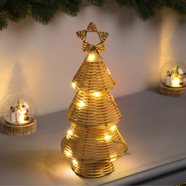 Изображение товара Световая фигурка Luazon Елочка плетеная 10471489