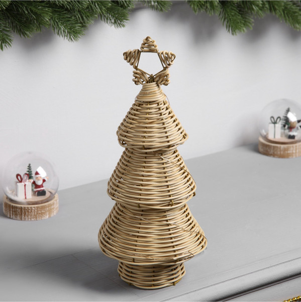 Изображение товара Световая фигурка Luazon Елочка плетеная 10471489