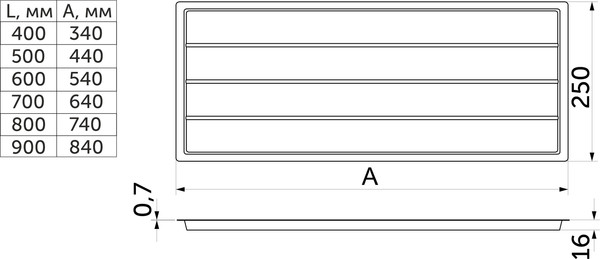 Изображение товара Поддон к встраиваемой сушилке для посуды AKS 600 Mount (прозрачный)