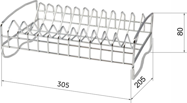 Изображение товара Сушилка для посуды AKS CWJ209B (хром)