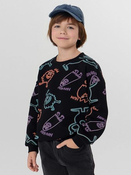 Изображение товара Свитшот детский Mark Formelle 123466 (р.128-64, призраки на черном)