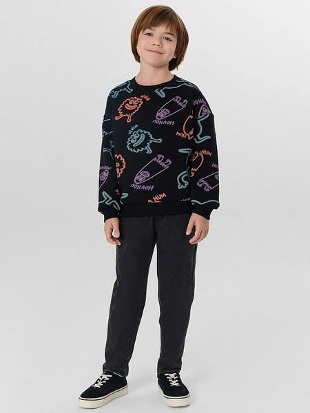 Изображение товара Свитшот детский Mark Formelle 123466 (р.128-64, призраки на черном)