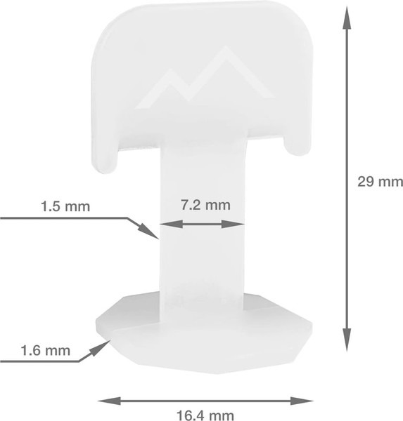 Изображение товара Клипсы для выравнивания плитки TLS-Profi Smart 1.5мм / TLSZA062023 (500шт)