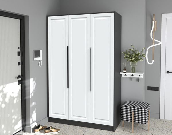 Изображение товара Шкаф Интерлиния Концепт КТ-Ш3 Деко (антрацит/белый)