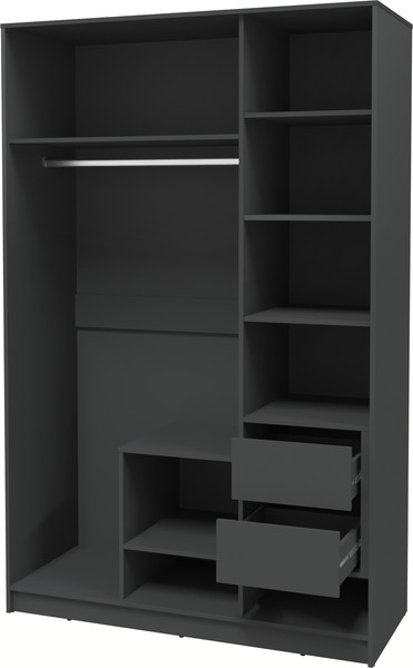 Изображение товара Шкаф Интерлиния  Концепт КТ-Ш3з Деко (антрацит/верде)