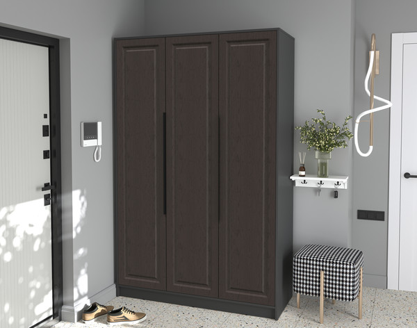 Изображение товара Шкаф Интерлиния Концепт КТ-Ш3 Деко (антрацит/дуб английский)