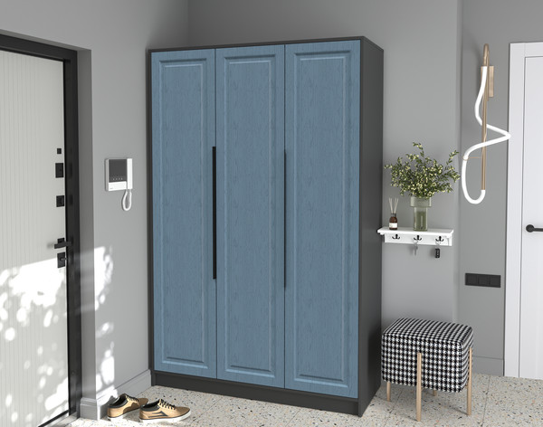 Изображение товара Шкаф Интерлиния Концепт КТ-Ш3 Деко (антрацит/дуб лазурный)