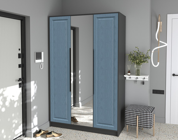 Изображение товара Шкаф Интерлиния Концепт КТ-Ш3з Деко (антрацит/дуб лазурный)