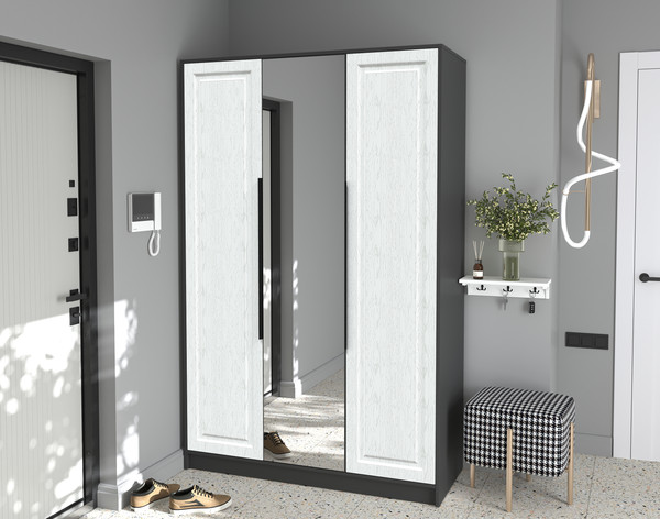 Изображение товара Шкаф Интерлиния Концепт КТ-Ш3з Деко (антрацит/дуб полярный)