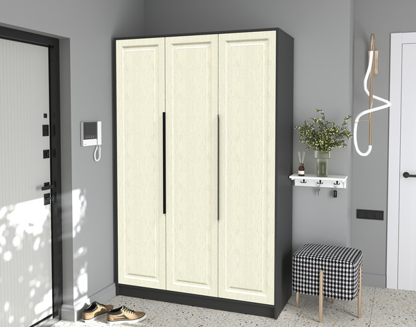 Изображение товара Шкаф Интерлиния Концепт КТ-Ш3 Деко (антрацит/дуб снежный)