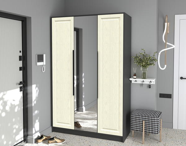 Изображение товара Шкаф Интерлиния Концепт КТ-Ш3з Деко (антрацит/дуб снежный)