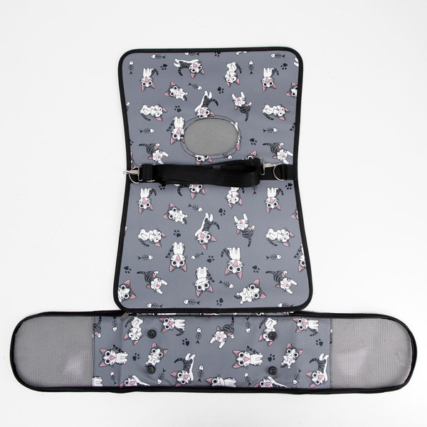 Изображение товара Сумка для животных Sima-Land Играющие котики / 6971608 (р.L, серый)