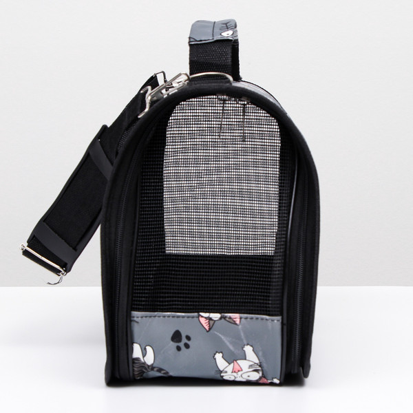 Изображение товара Сумка для животных Sima-Land Играющие котики / 6971607 (р.S, серый)