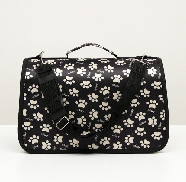 Изображение товара Сумка для животных Sima-Land Лапки Happy / 6971578 (р.М, черный)
