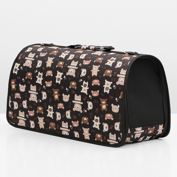 Изображение товара Сумка для животных Sima-Land Медвежата / 10093116 (р.L, черный)