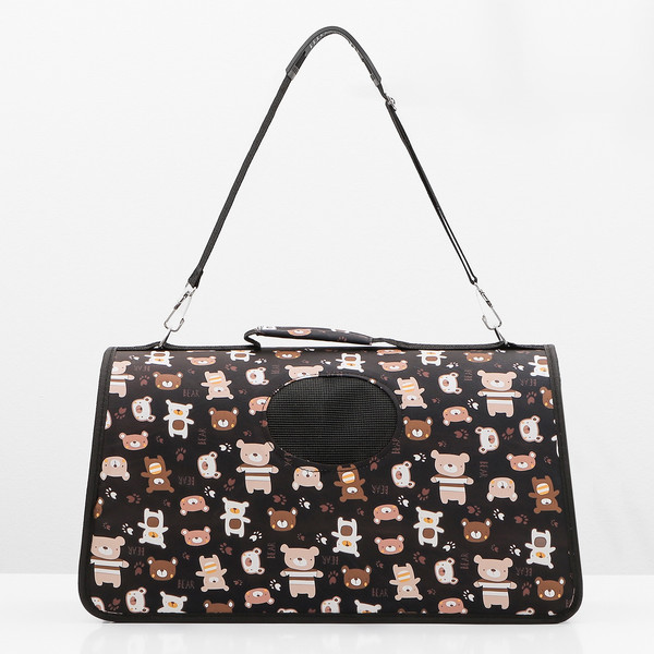 Изображение товара Сумка для животных Sima-Land Медвежата / 10093116 (р.L, черный)