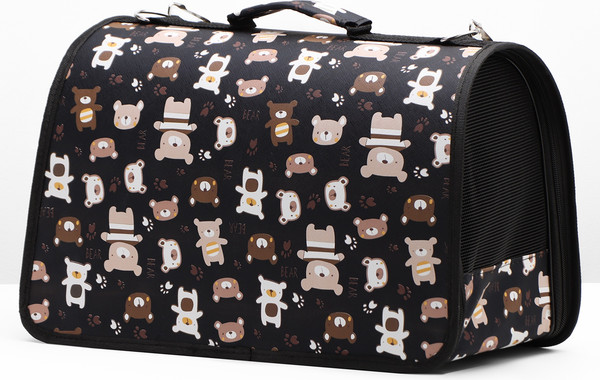 Изображение товара Сумка для животных Sima-Land Медвежата / 10093117 (р.M, черный)