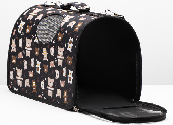 Изображение товара Сумка для животных Sima-Land Медвежата / 10093117 (р.M, черный)