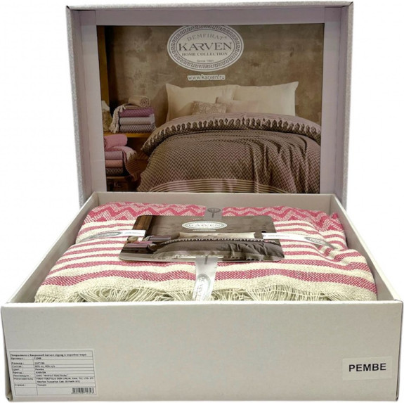 Изображение товара Покрывало Karven Zigzag Евро 210x230 / Y1048 Pembe