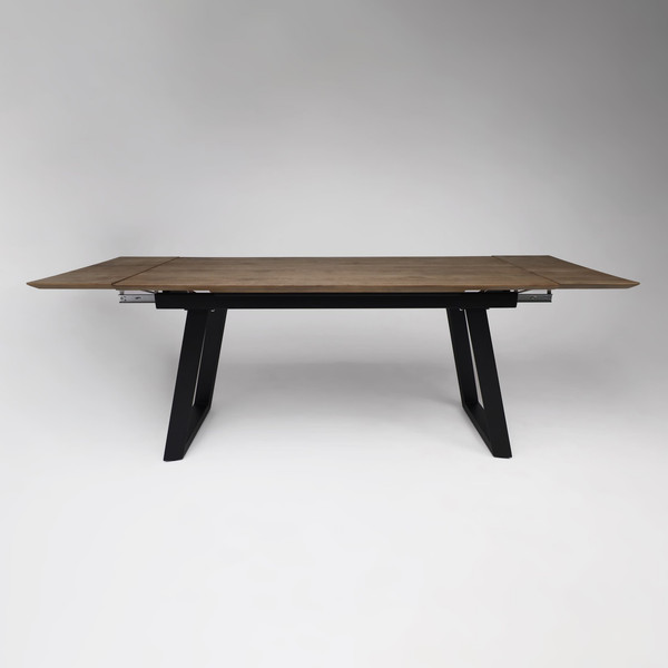 Изображение товара Обеденный стол ОКА Сангай раздвижной 136-196x80x75 (дуб галифакс/черный)