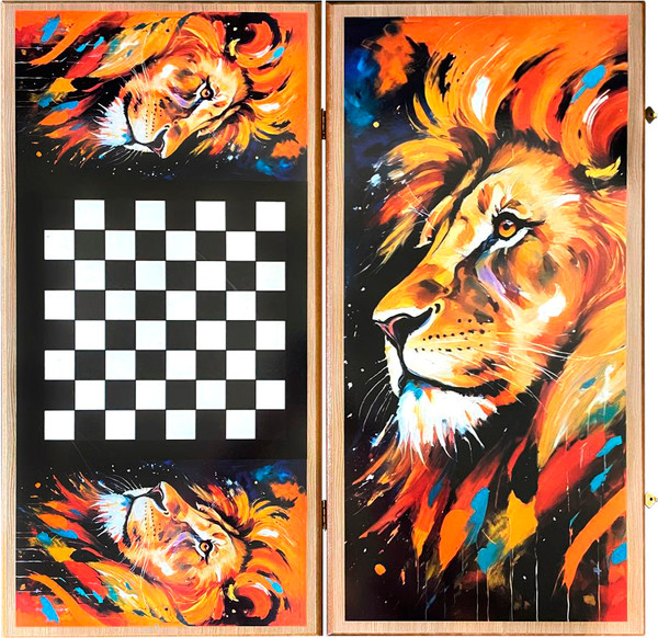 Изображение товара Набор настольных игр Partida Сирия. Король Лев большие. Нарды, шашки / rasking60