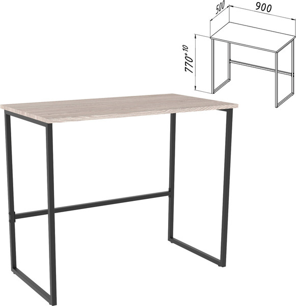 Изображение товара Компьютерный стол Brabix Smart CD-020 / 641949 (ясень шимо светлый/черный)