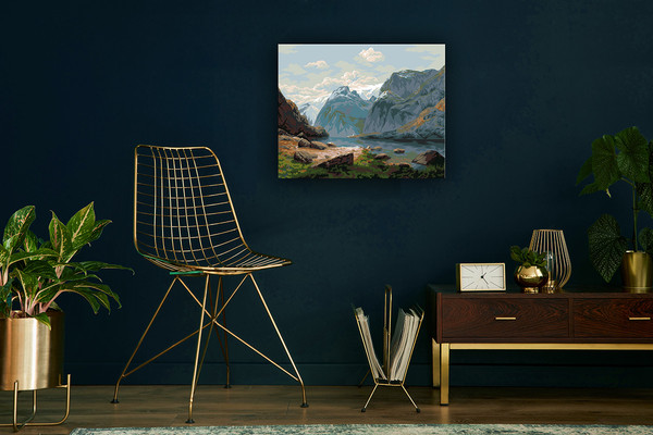 Изображение товара Картина по номерам Фрея Озеро в горах Швейцарии 1866. Фрагмент / GTG-PNB/PL-198