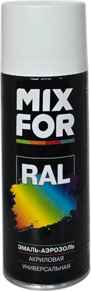 Изображение товара Эмаль Mixfor Акриловая универсальная (520мл, RAL 9003 сигнальный белый глянцевый)