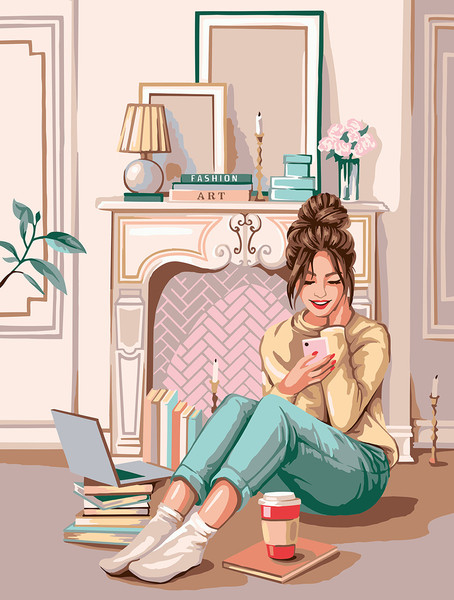 Изображение товара Картина по номерам Фрея Мечтательное настроение / PNB/PM-106