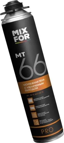 Изображение товара Пена монтажная Mixfor Foam Pro МТ66 от -10+30 С (850мл)