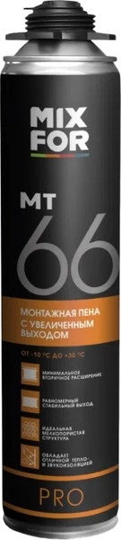 Изображение товара Пена монтажная Mixfor Foam Pro МТ66 от -10+30 С (850мл)