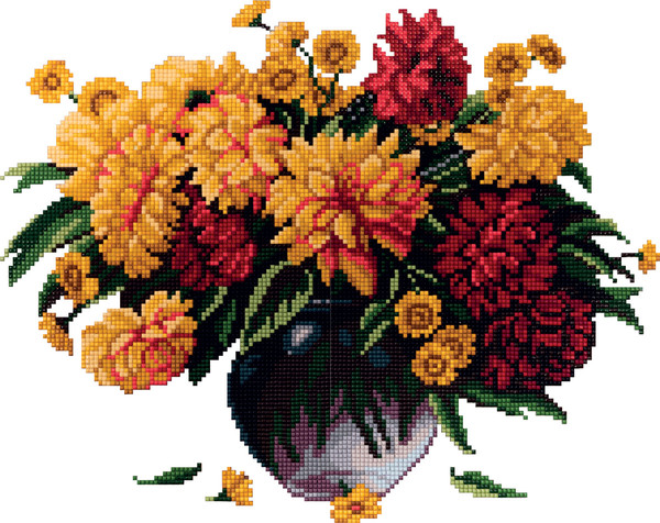 Изображение товара Набор алмазной вышивки Фрея Георгины / ALPD-087