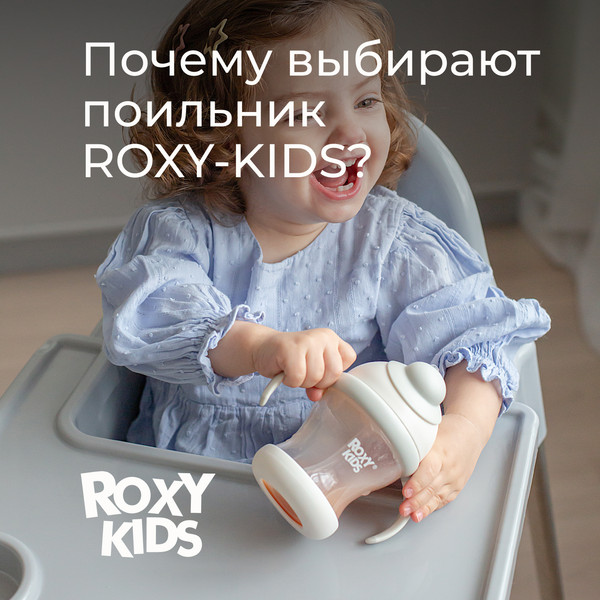 Изображение товара Поильник ROXY-KIDS RFD-008-GI (кокосово-серый)