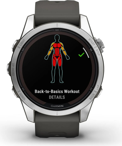 Изображение товара Умные часы Garmin Fenix 7S Pro Solar 42mm / 010-02776-01 (серебро/графит)