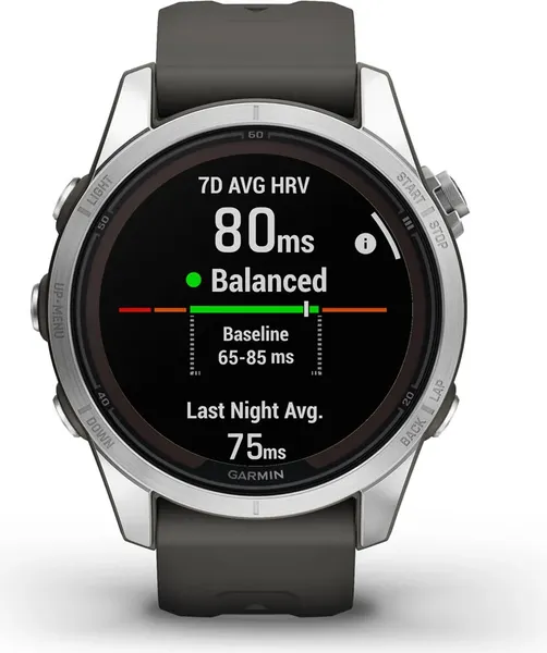 Изображение товара Умные часы Garmin Fenix 7S Pro Solar 42mm / 010-02776-01 (серебро/графит)