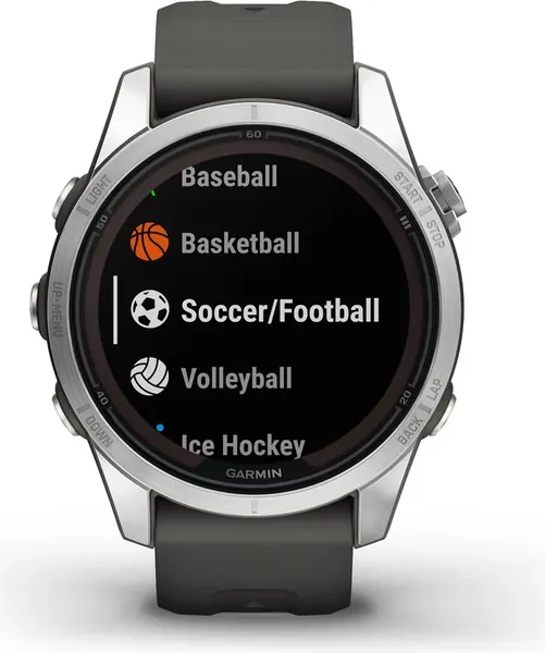 Изображение товара Умные часы Garmin Fenix 7S Pro Solar 42mm / 010-02776-01 (серебро/графит)