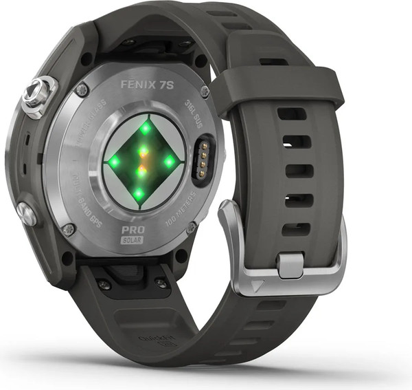 Изображение товара Умные часы Garmin Fenix 7S Pro Solar 42mm / 010-02776-01 (серебро/графит)