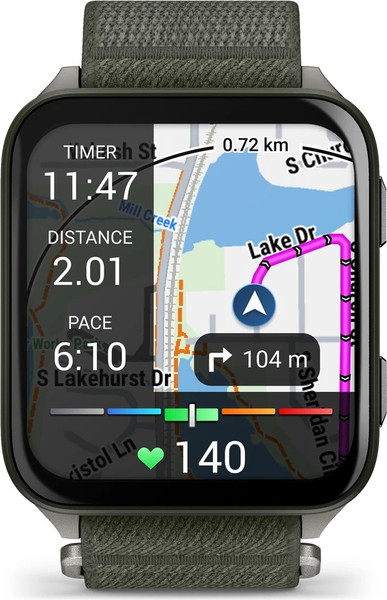 Изображение товара Умные часы Garmin Venu X1 / 010-02980-03 (титановый/зеленый)
