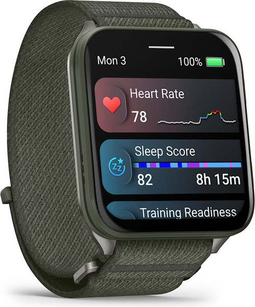 Изображение товара Умные часы Garmin Venu X1 / 010-02980-03 (титановый/зеленый)