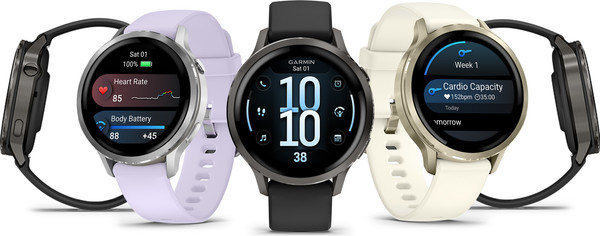 Изображение товара Умные часы Garmin Venu 4 41mm / 010-03013-01 (серебристый/сиреневый)