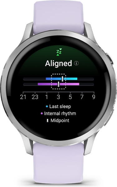 Изображение товара Умные часы Garmin Venu 4 41mm / 010-03013-01 (серебристый/сиреневый)