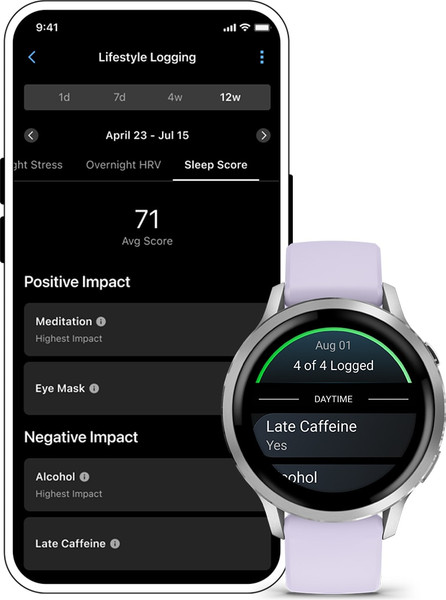 Изображение товара Умные часы Garmin Venu 4 41mm / 010-03013-01 (серебристый/сиреневый)