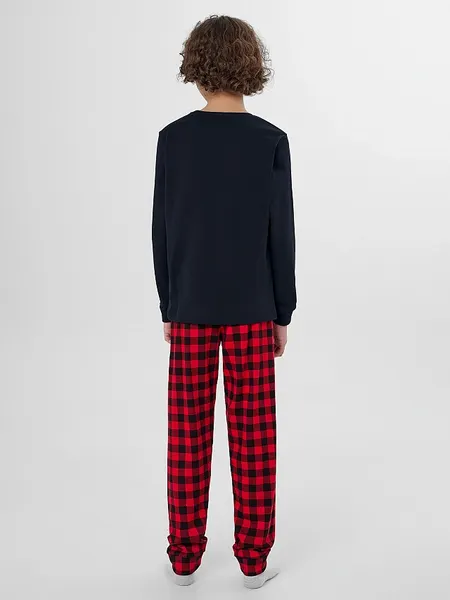 Изображение товара Пижама детская Mark Formelle 563326 (р.164-84-72, черный/черно-красная клетка)