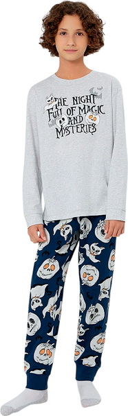 Изображение товара Пижама детская Mark Formelle 563333 (р.110-56-51, серый меланж 4306-А/привидения на синем)