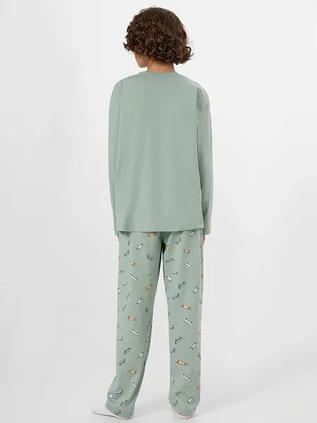 Изображение товара Пижама детская Mark Formelle 563334 (р.98-52-48, зеленый лед/скейты на зеленом)